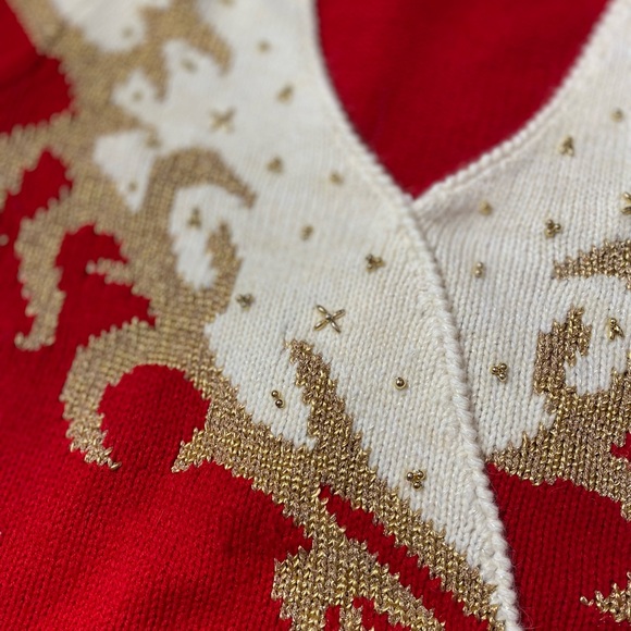 Vintage Dana Scott red and gold sweater - Picture 12 of 12